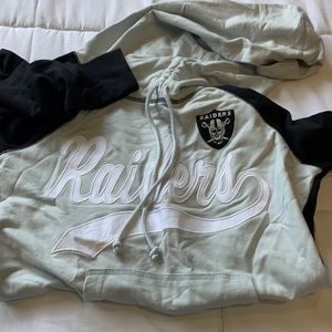 Raiders light mint green thin sweatshirt